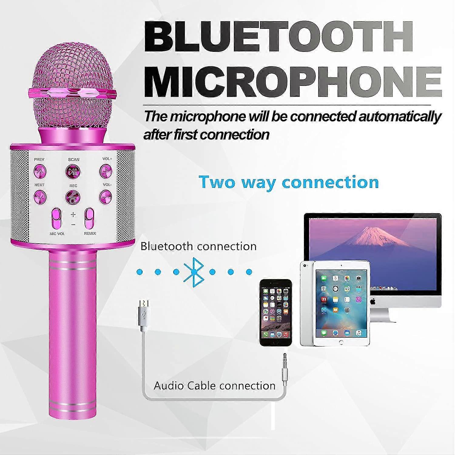Mikrofon bezprzewodowy do karaoke Mikrofony ręczne Bluetooth dla dzieci