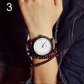 Stylish Unisex Analog Quartz Watch with Dull Polish Faux Leather Band
