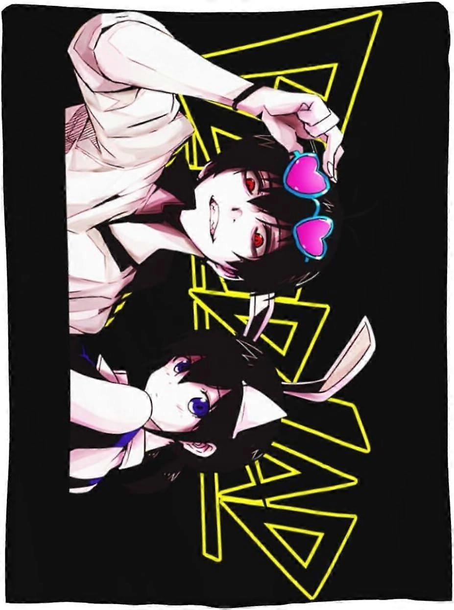 Cobertor de anime Cobertor de lã super macio para sofá-cama sofá viajando acampamento