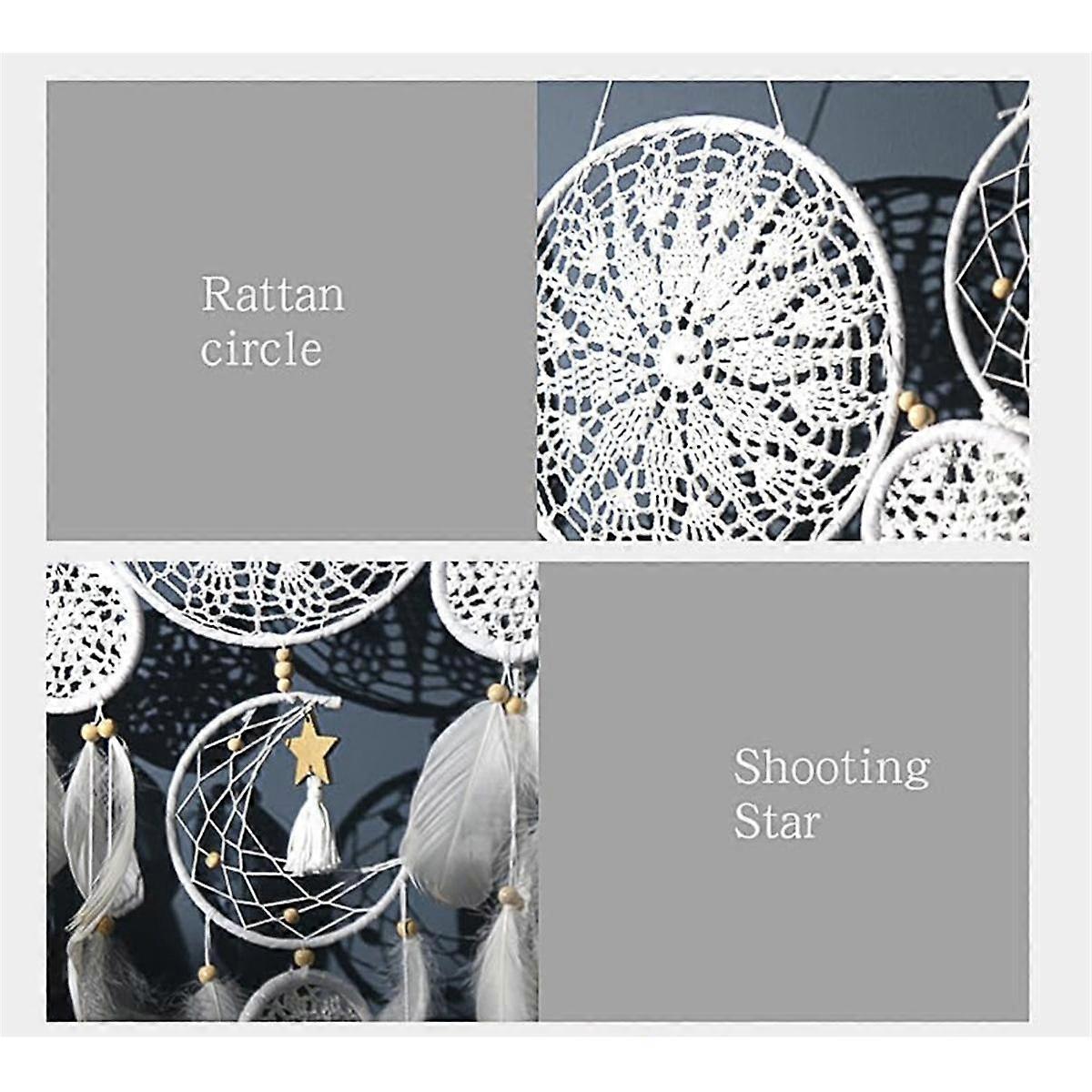Dream Catchers Boho Wall Decor Moon and Sun Handmade Traditional Catcher Macrame Wall Hanging Weddi