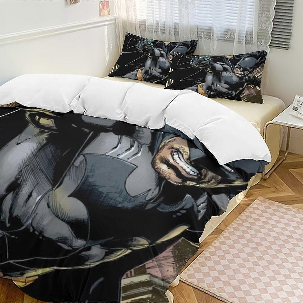 Bedding set NK15 Batman 3-Piece Bedding Set Soft Warm And Comfortable Bed Set with 1 Duvet Cover And 2 Pillowcases Bed Sheets PC15