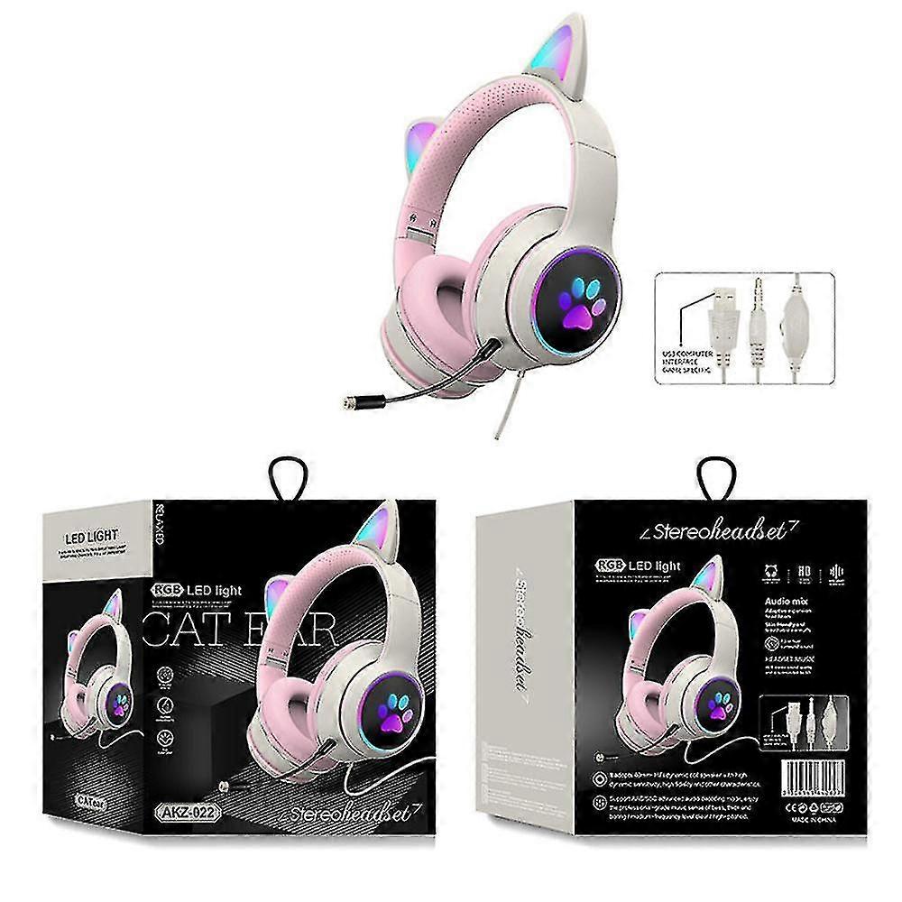 New Cat Ears Headphones Cute Luminous