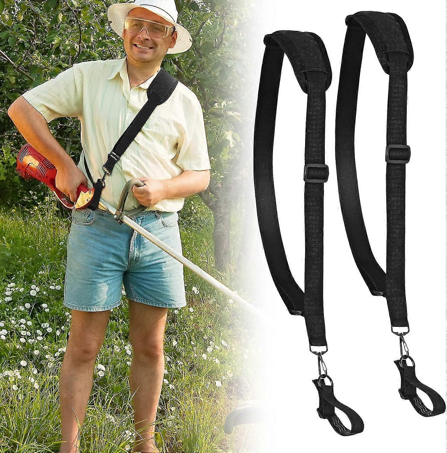 2 Pieces Mower Shoulder Straps Adjustable Universal Shoulder Harness for Leaf Blower Easy Release Strap String Trimmer Replacement Parts