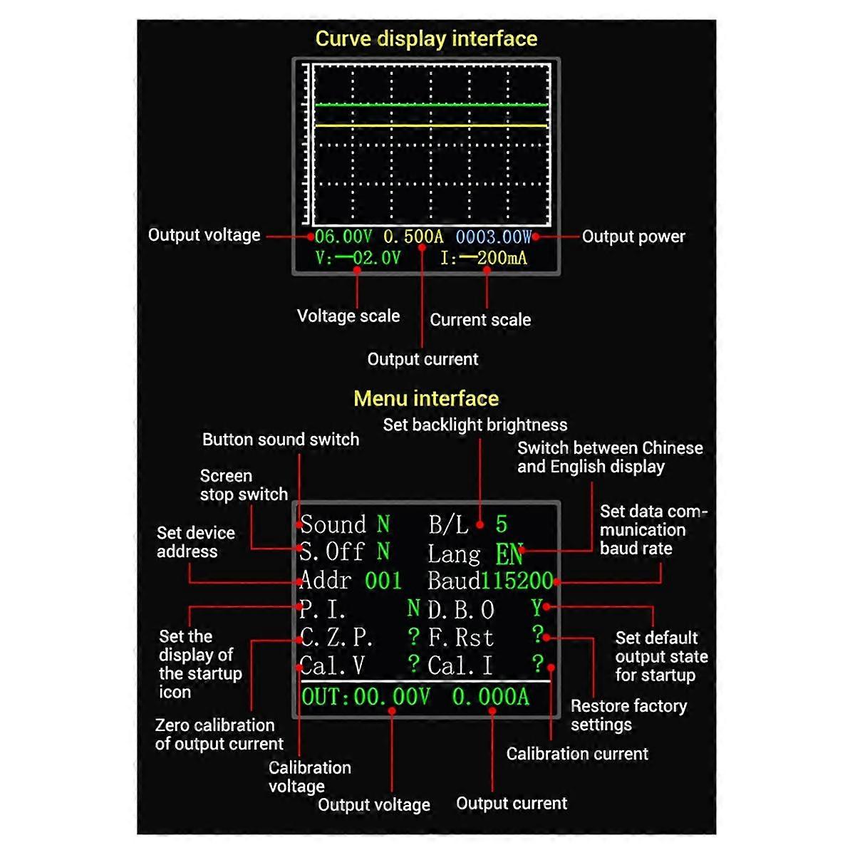 SK40C Color Screen CNC Adjustable Voltage Regulation Power Supply Constant Voltage Constant Current