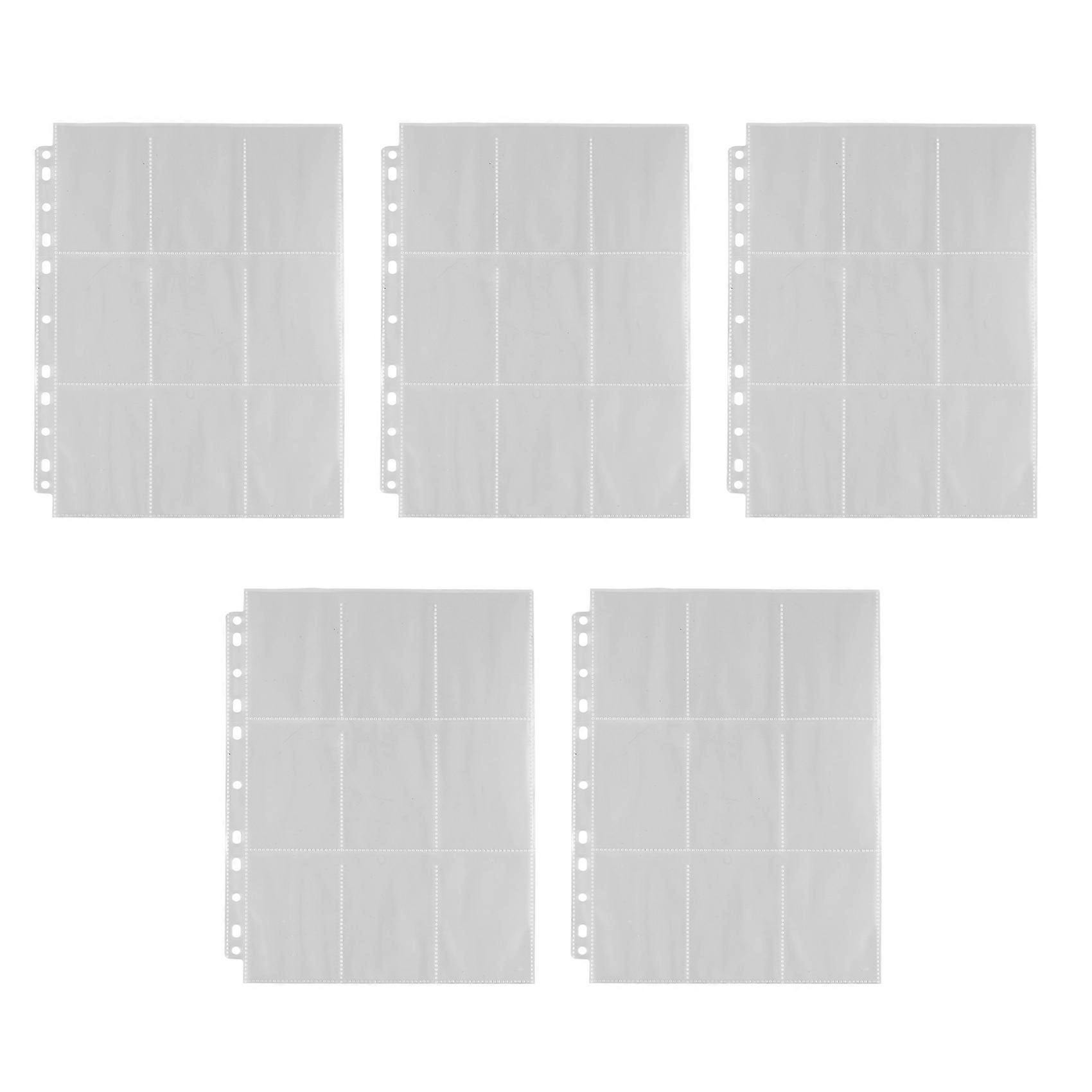 Pockets Double-Sided Trading Card Sleeves 9-Pocket Clear Plastic Game Card Protectors for Fit 3 Rin