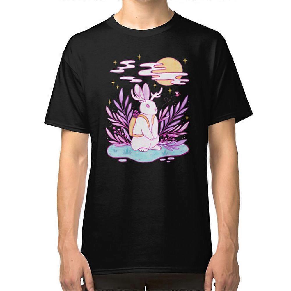 Bitki Jackalope // Siyah Tişört