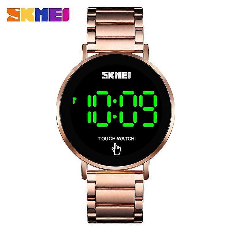 SKMEI 1550 Creative LED οθόνη αφής αδιάβροχα ψηφιακά ρολόγια χειρός πολυτελή ανδρικά ρολόγια από ανοξείδωτο ατσάλι Ανδρικό ρολόι Dropshipping