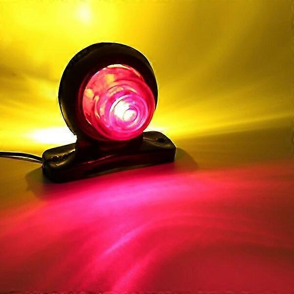 2PCS 12-24V Universal Side Marker Lights Double Side Lighting Indicator Lamp Clearance Lights Warning Light for Truck Motor Vehicle Lighting