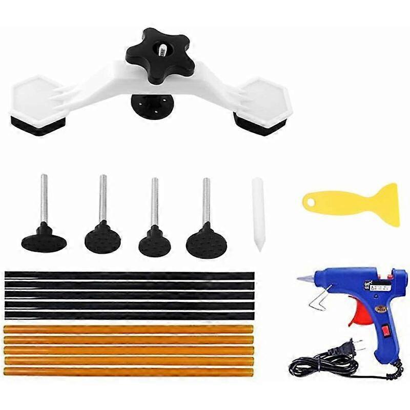 Car Body Repair Kit, Paintless Dent Repair Kit with Glue Gun, 10 Glue Sticks (7 x 270mm), Glue Puller, Glue Shovel, Repair Tools