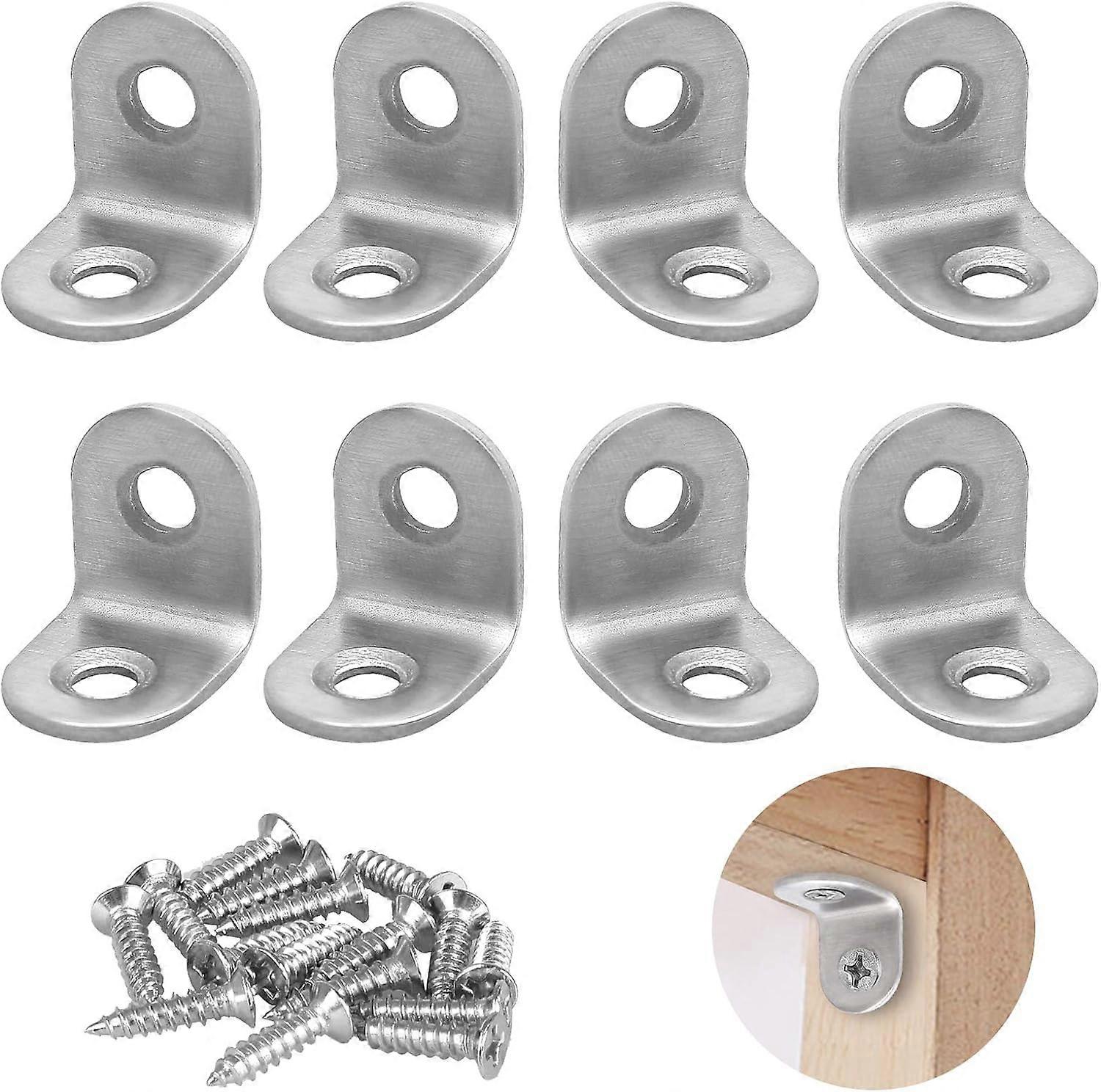 Small L-bracket 8 metal right-angle brackets for wood