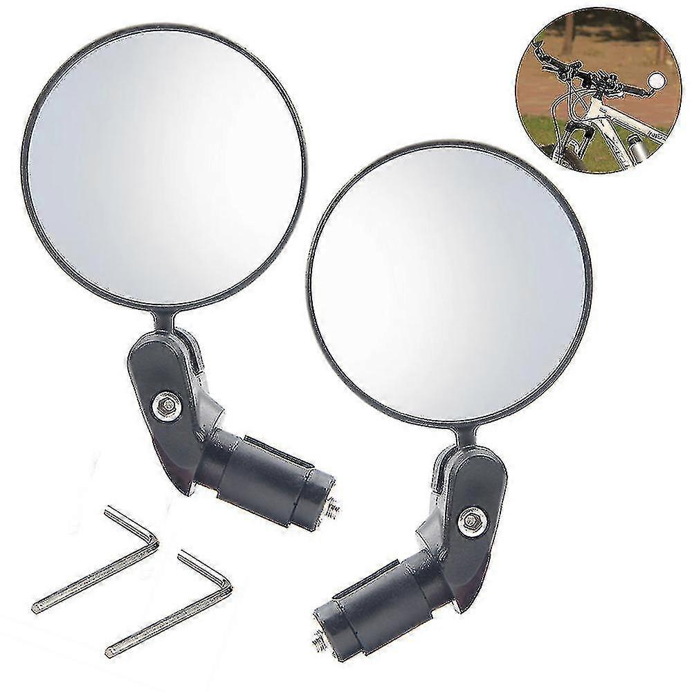 Bike Mirror, Convex Mirror With Adjustable Handlebar Installation