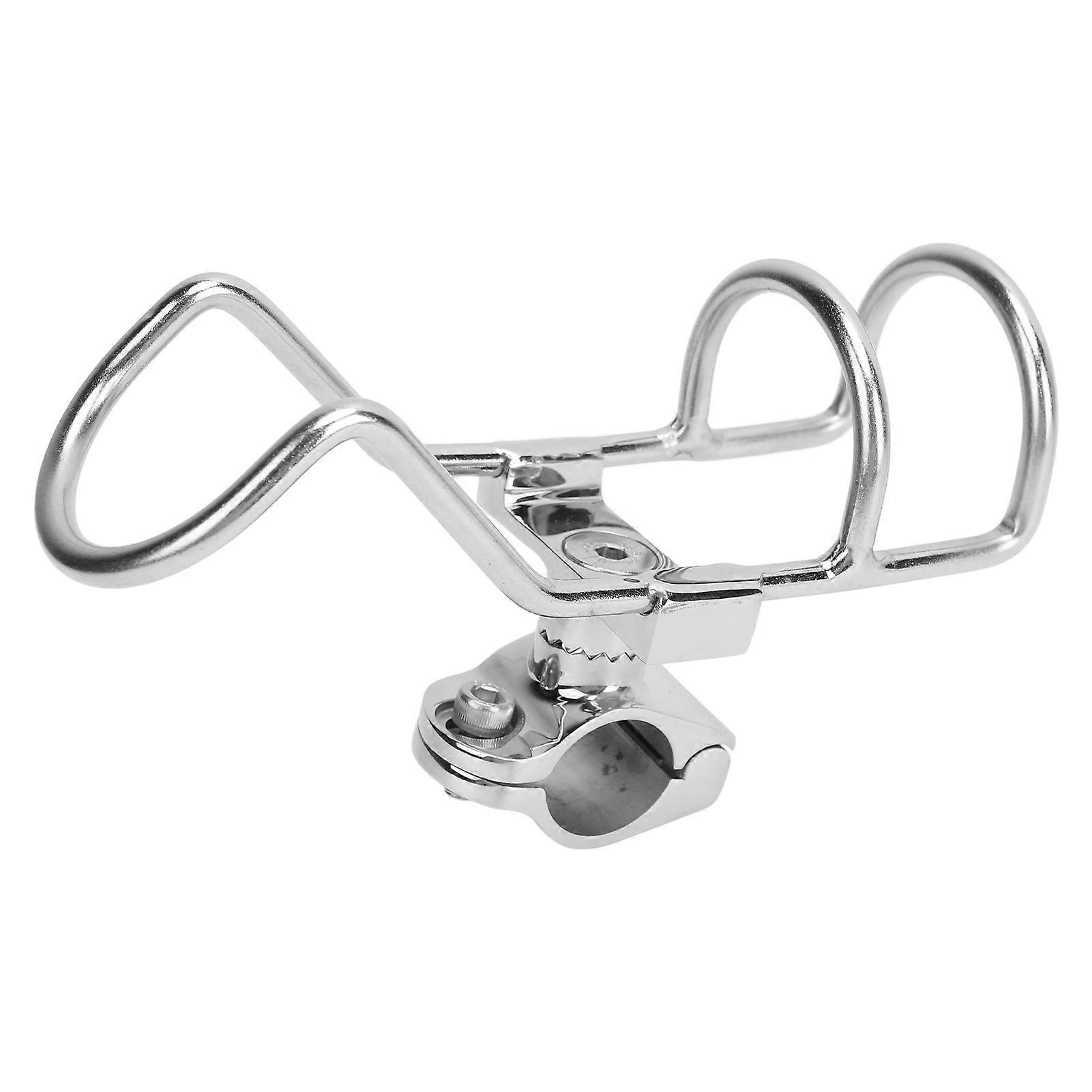 Boat Fishing Rod Holder Clamp 316 Stainless Steel Multifunctional Portable Fishing Pole Bracket Holder for Dock Pontoon Canoe 32mm/1.25in