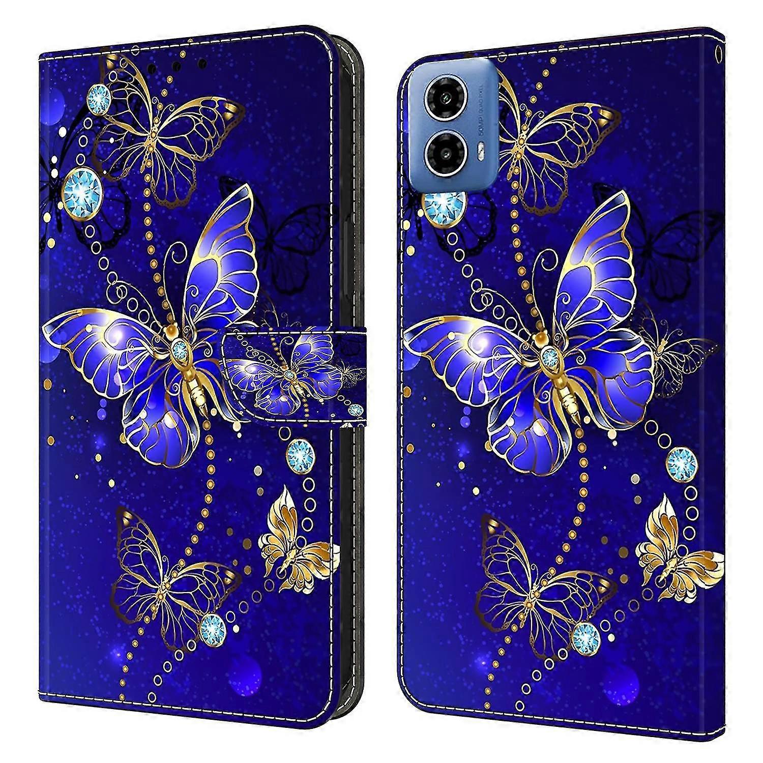 For Motorola Moto G24 Power Leather Stand Cover 3D Pattern Printing Wallet Phone Case