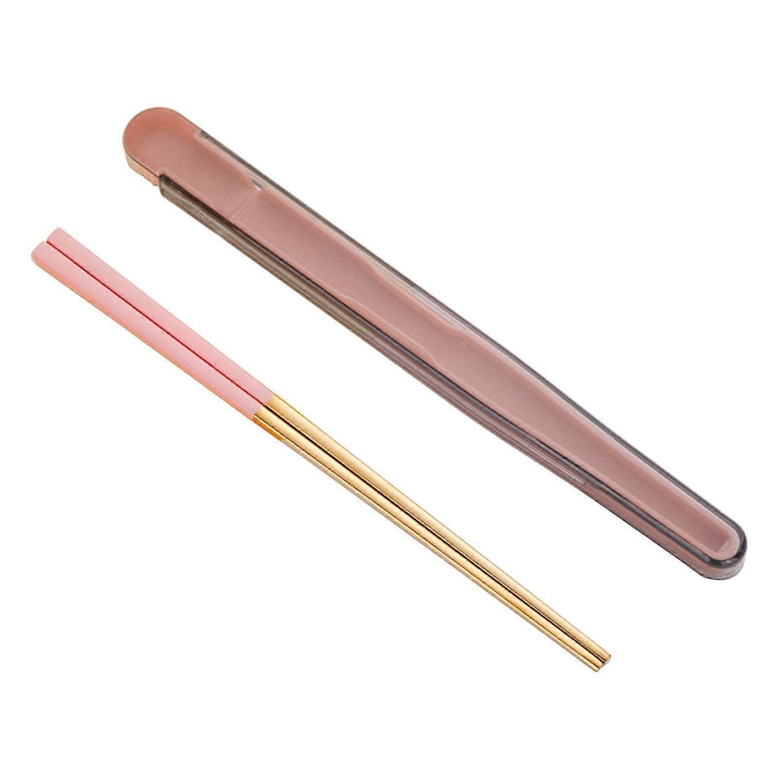 Portable Travel Chopstick Reusable Foods Chopsticks Non-slip for Sushi 4 Colors