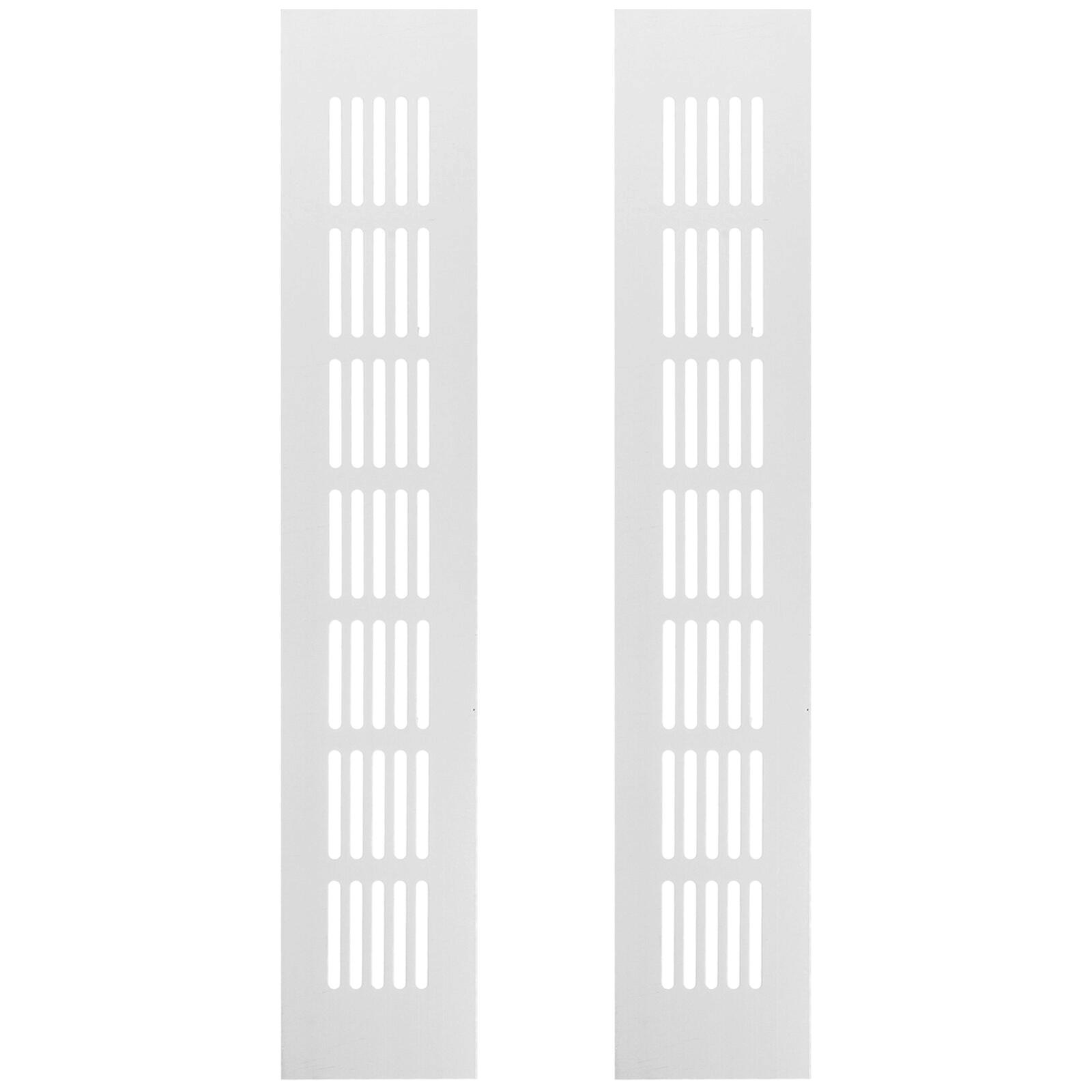 2pcs Aluminum Alloy Air Vent Rectangular Ventilation Grille for Wardrobe Cabinet