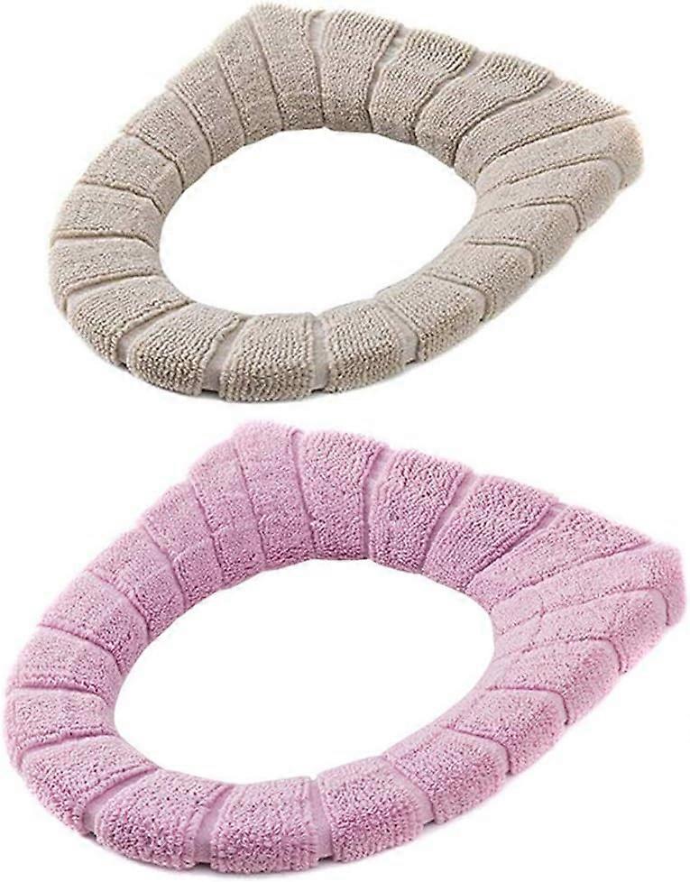 2 Tappetino per cuscino per WC lavabile retrattile, cuscino per sedile WC più caldo, WC universale colorato