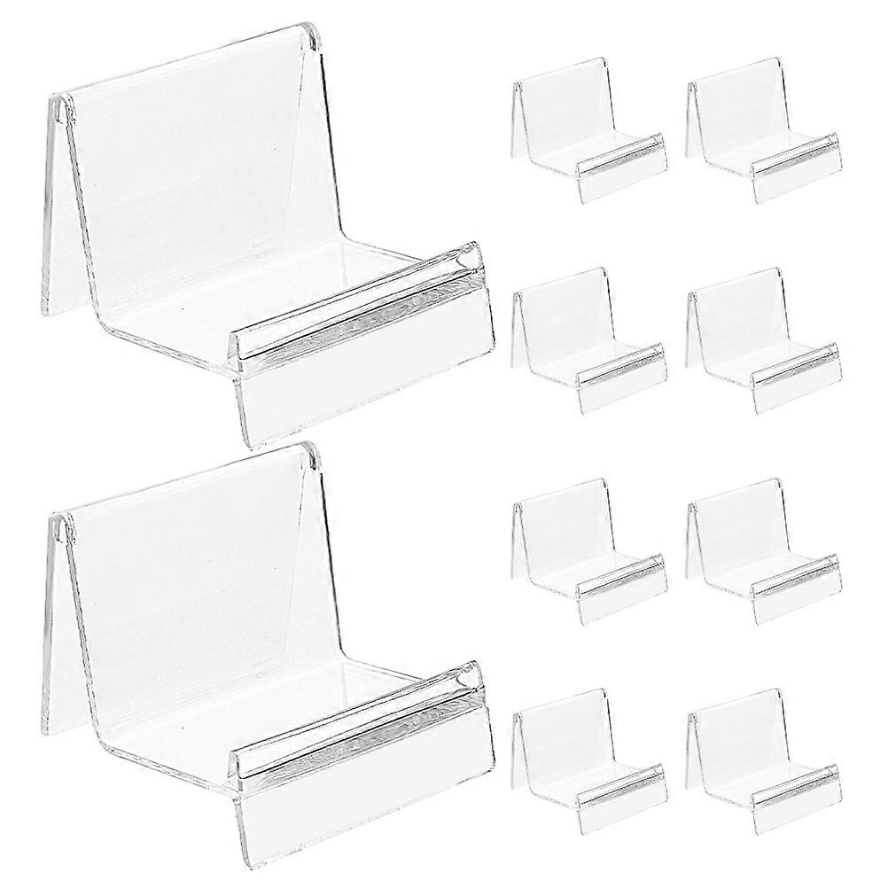 10pcs Desktop Multipurpose Wallet Display Stand Transparent Shop Wallet Display Racks