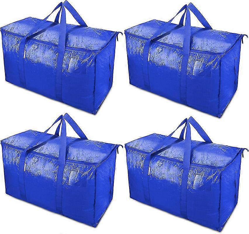 2 Pack Extra Large Moving Bags With Zippers & Carrying Handles Heavy-duty Storage Tote For Space Saving Moving Storage