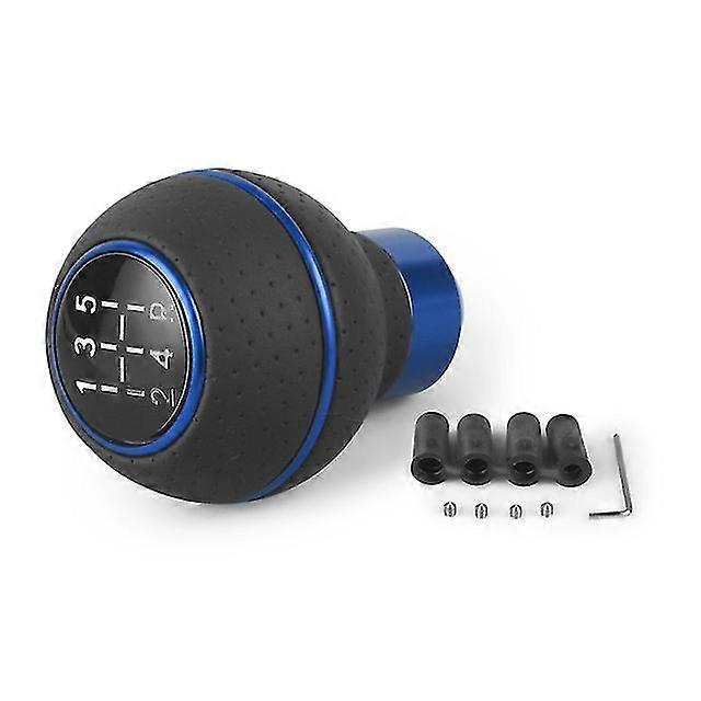 5 Speed Leatheraluminium Car Gear Shift Knob For M8 M10 M11 M12 Shift Lever Gear Level Knob Shift Head