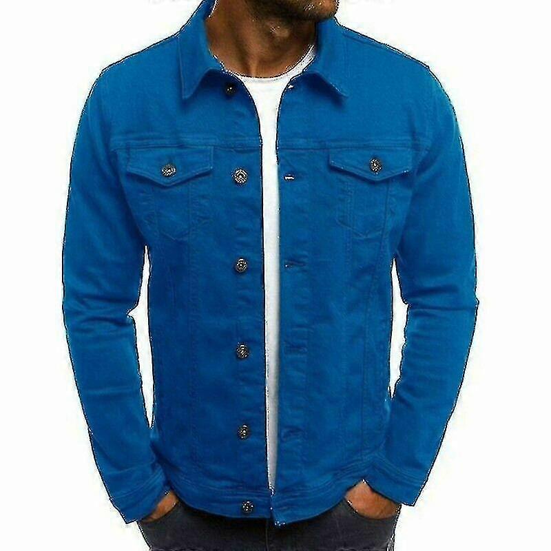 Mens Denim Jeans Jacket Short Slim Fit-MXBC