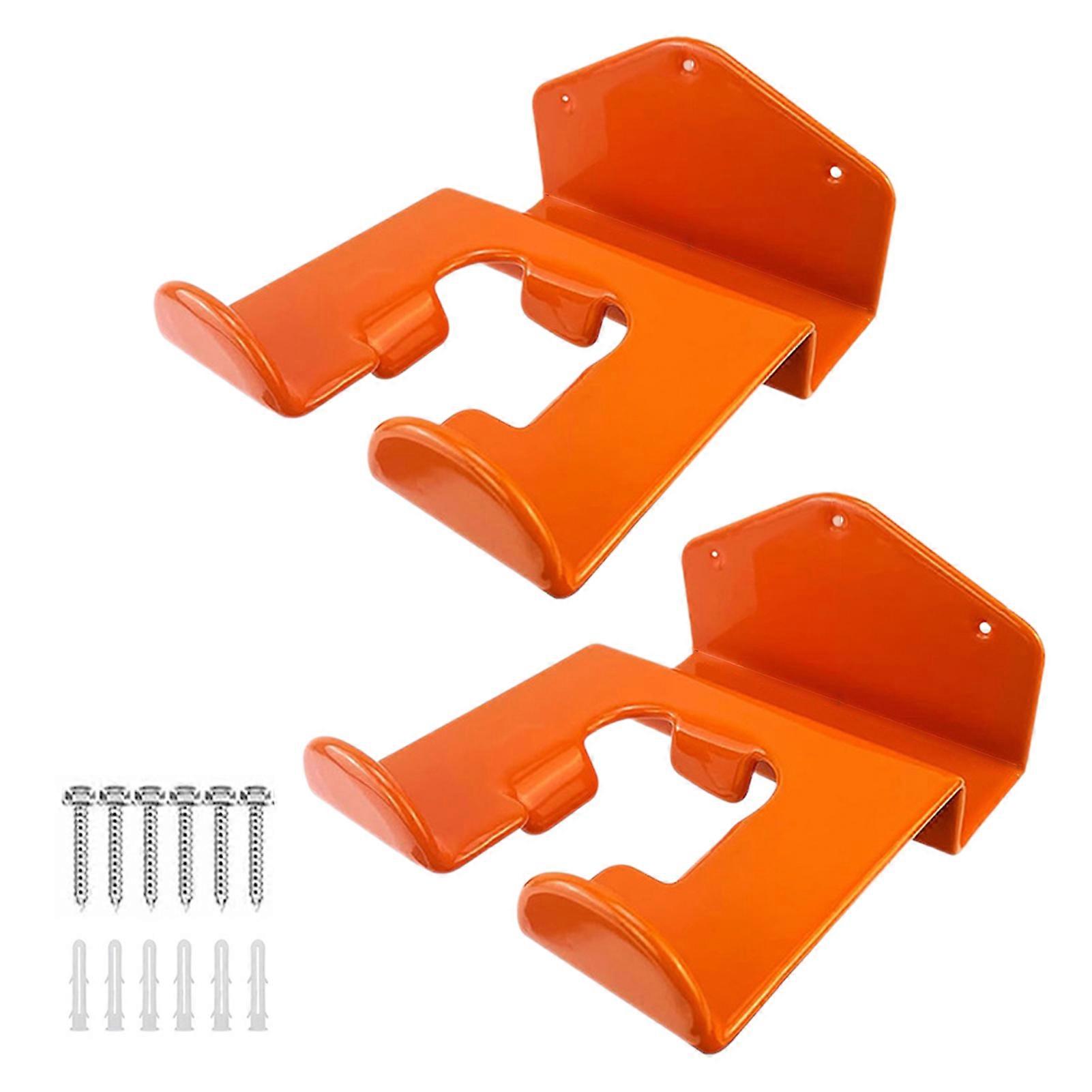 2Pcs Wall Mounted Grass Trimmer Racks Lawn Trimmer Holders Strong Load-bearing Rustproof Easy Installation Heavy Duty Ladder Hooks