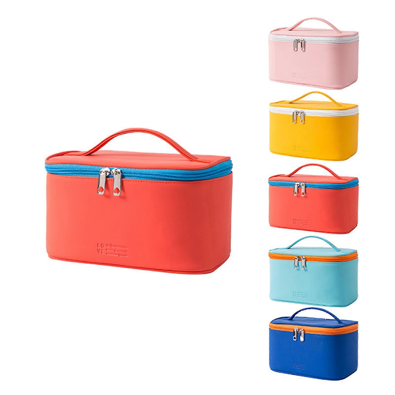 2023 New Hot Travel Makeup Bag for Women Girl, Large Capacity Cosmetic Case with Zipper, Portable Makeup Pouch Storage Organiser with Compartment, Han