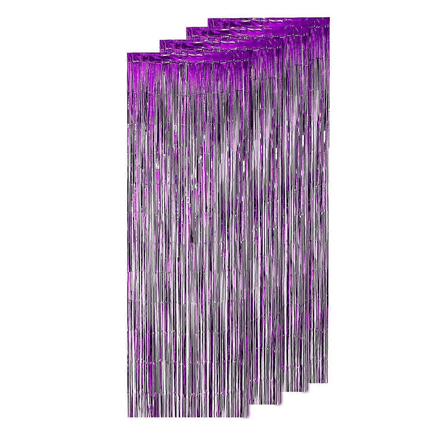 4Pcs Rain Curtain Lightweight Reusable Shiny Fringe Backdrop Curtains for Parties Birthdays