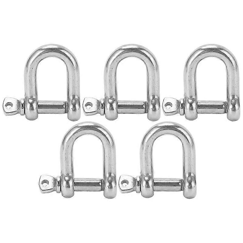 5 قطع D تكبل مع برغي دبوس الفولاذ المقاوم للصدأ 304 الثقيلة لرفع سلاسل wirerope