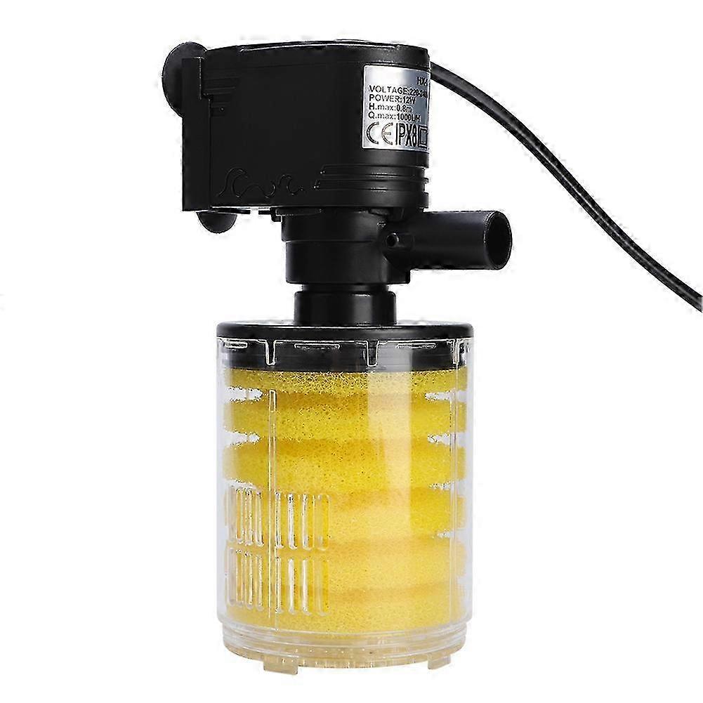 3 in 1 Filter Filtering Oxygen Aeration Pump Water for Fish Tank Aquarium EU Plug 220V