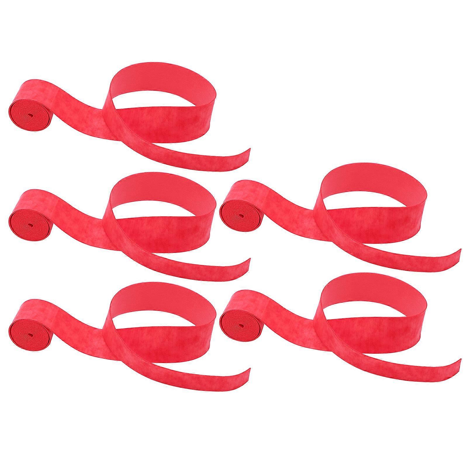 5PCS Handle Overgrip NonSticky Breathable Matte Racket Grip Tape for Badminton Table Tennis Rackets(Red )