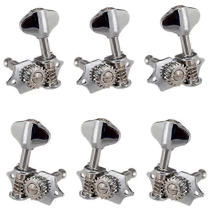 3L3R 6Pcs 1:18 Guitar String Tuning Pegs Tuner Machine Heads Knobs Tuning Keys for Acoustic or Elec