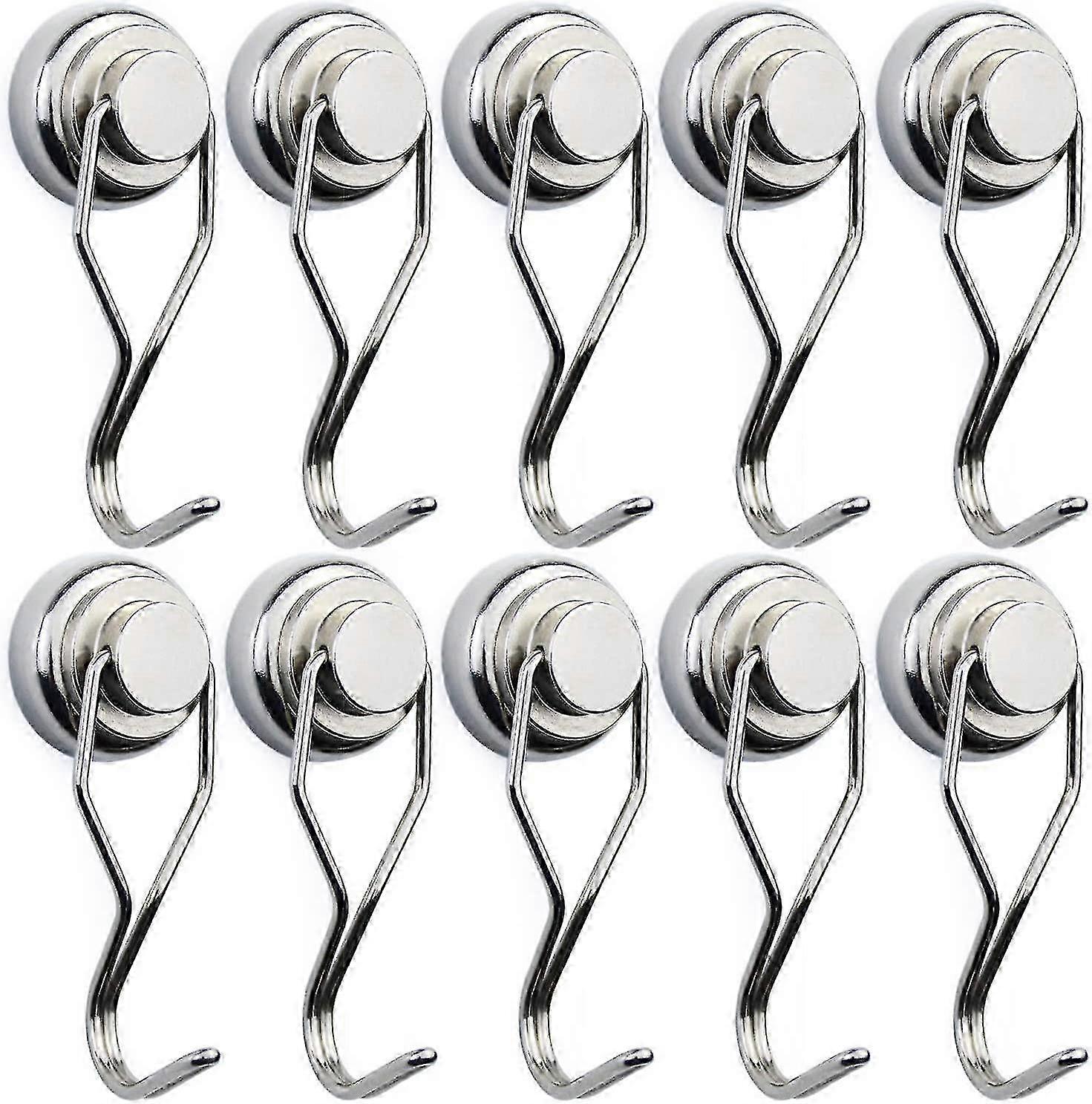 Swivel Swing Magnetic Hook Refrigerator Hooks, 10 Pcs