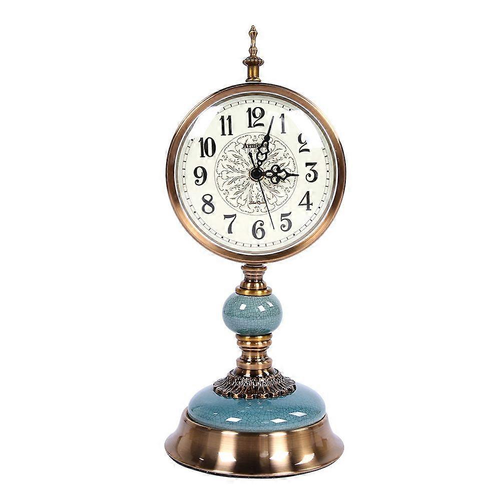 Desktop Desk Clock Vintage Retro Style Decorative Clock for Home Office Decoration