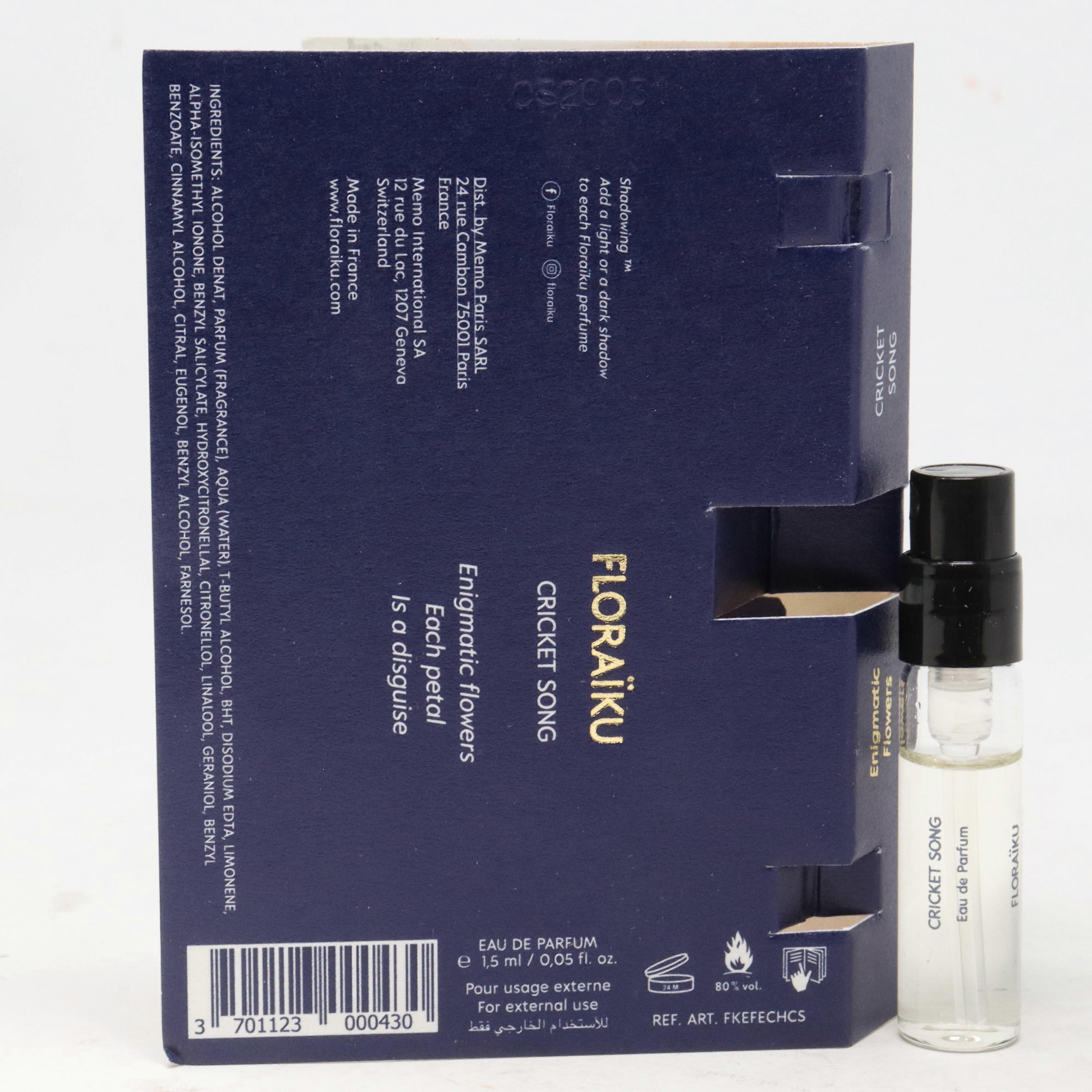 Floraïku Cricket Song Eau De Parfum Spray Unisex 1.5ml