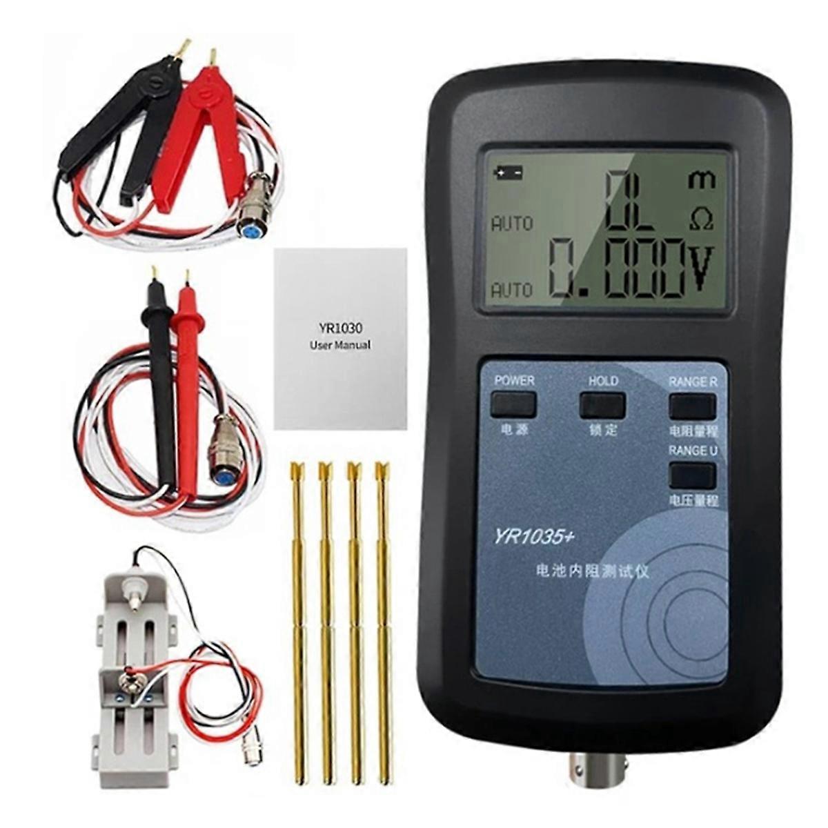 YR1035+ 4-Wire LithiumBattery Internal Resistance Tester 100VBattery Internal Ohm Meter for Ni- Ni-CD Li-Ion Battery,A