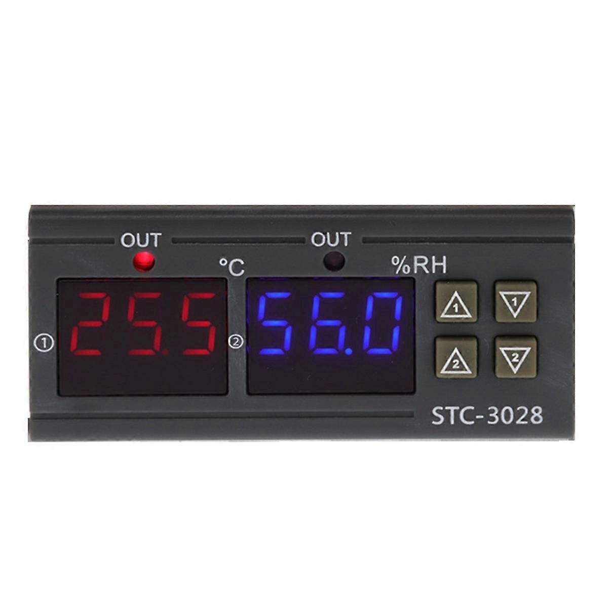 Digital Thermostat Hygrostat Temperature Humidity Control STC 3028 AC 110V 220V Hygrometer Incubato