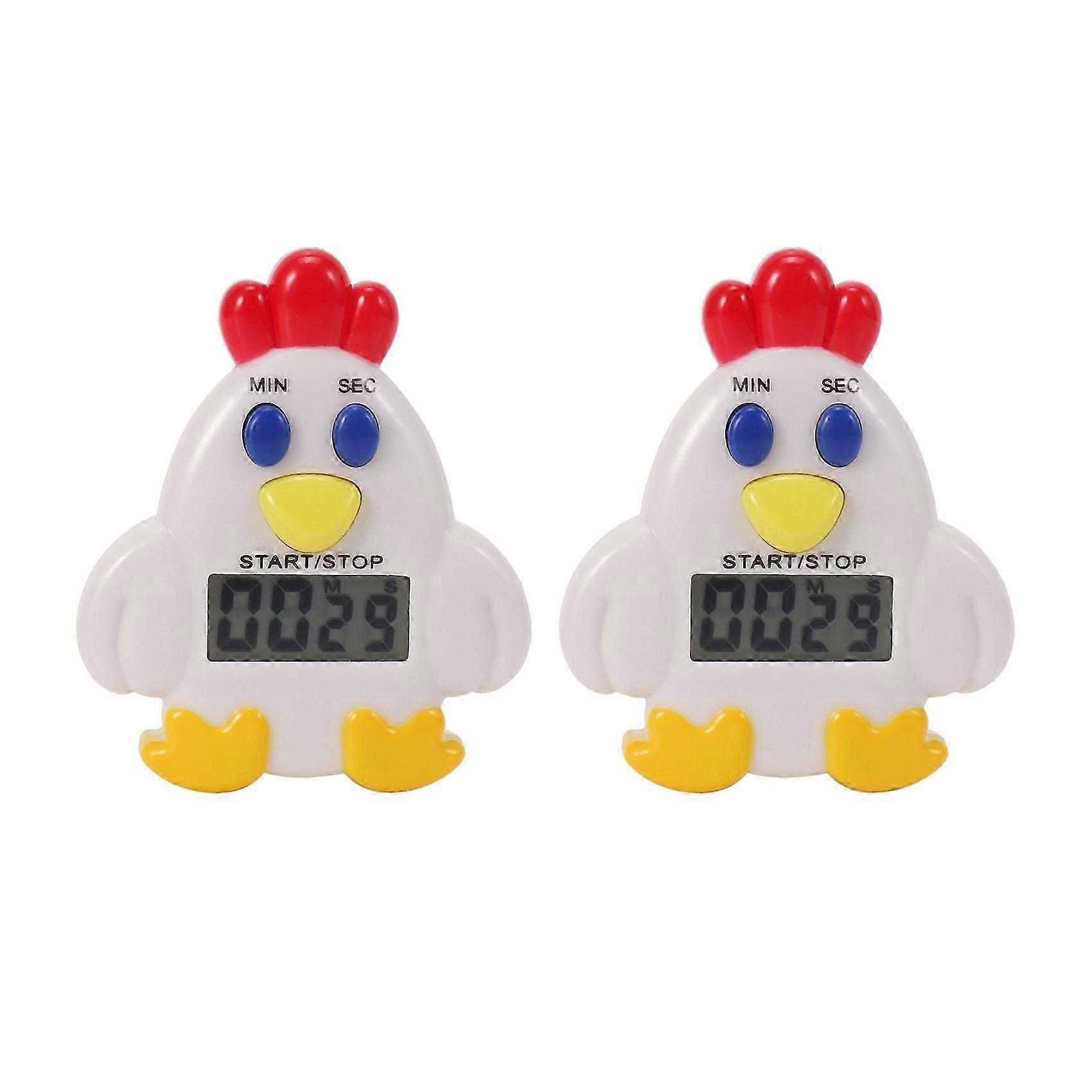 2X Kitchen LCD Digital 99 Minute 59 SEC Countdown Clip Hen Alarm Timer Tool
