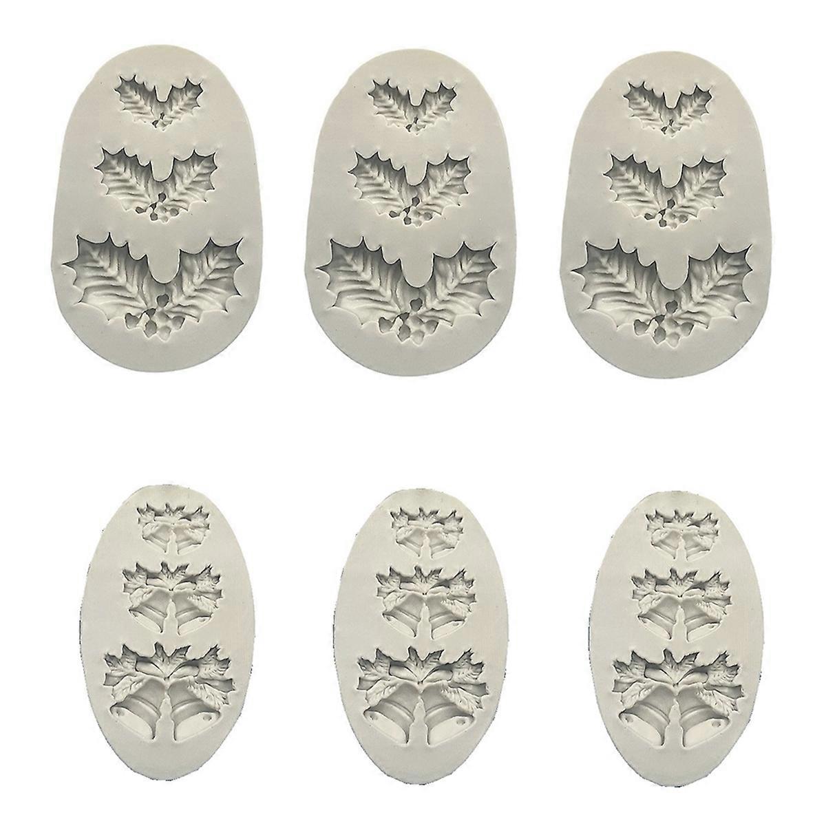 Christmas Bell Leaf Modeling Mold Homemade Baking Mold DIY Jelly Drop Mold