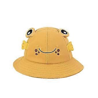 1Pcs Cotton Cute Frog Bucket Hat Summer Sunscreen Fisherman Cap Outdoor Fishing Hunting Sunhat Monochrome Kids Hats High Quality