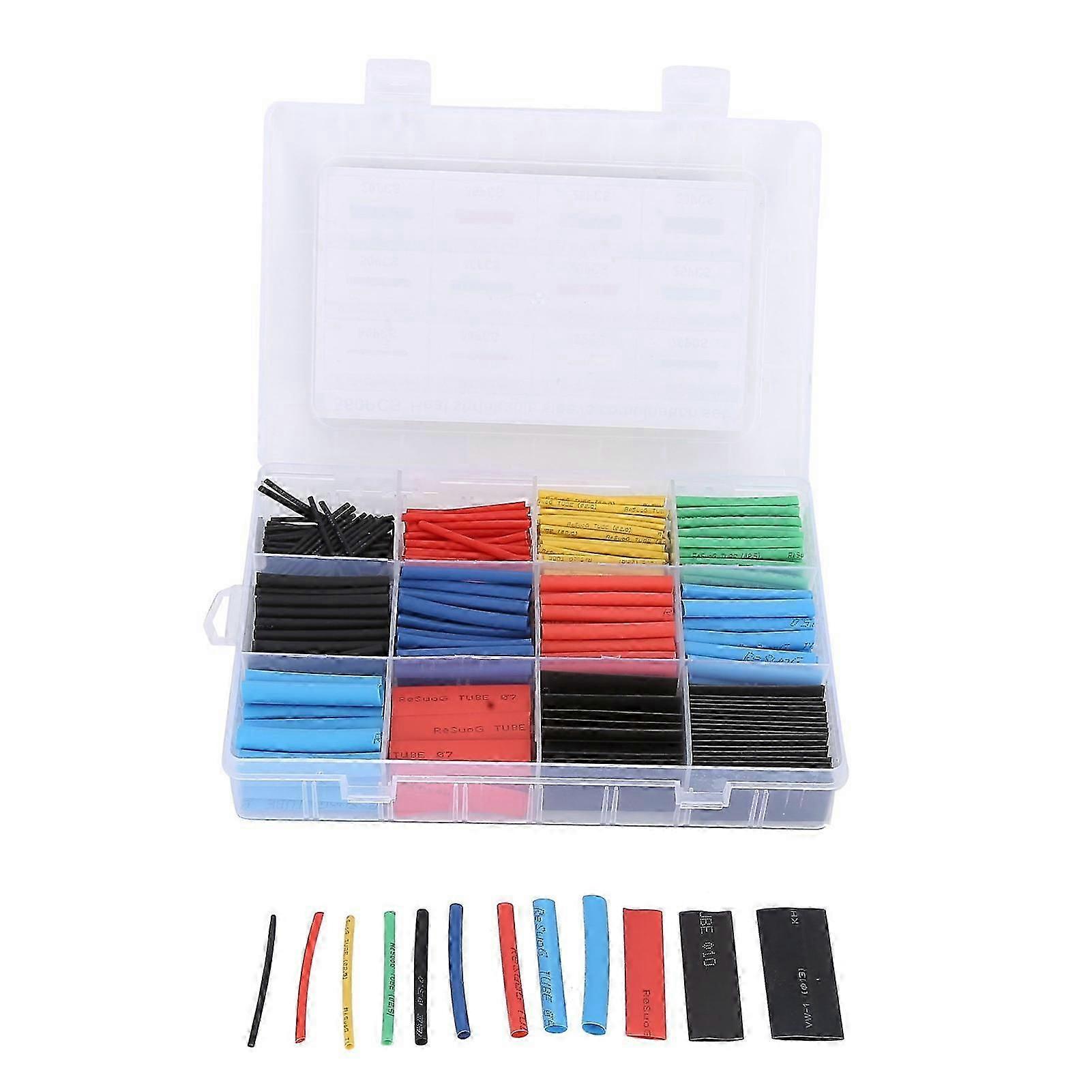 560 Pcs Heat Shrink Tube Wire Shrink Wrap Flame Retardant Insulated Heat Shrinkable Tube Set