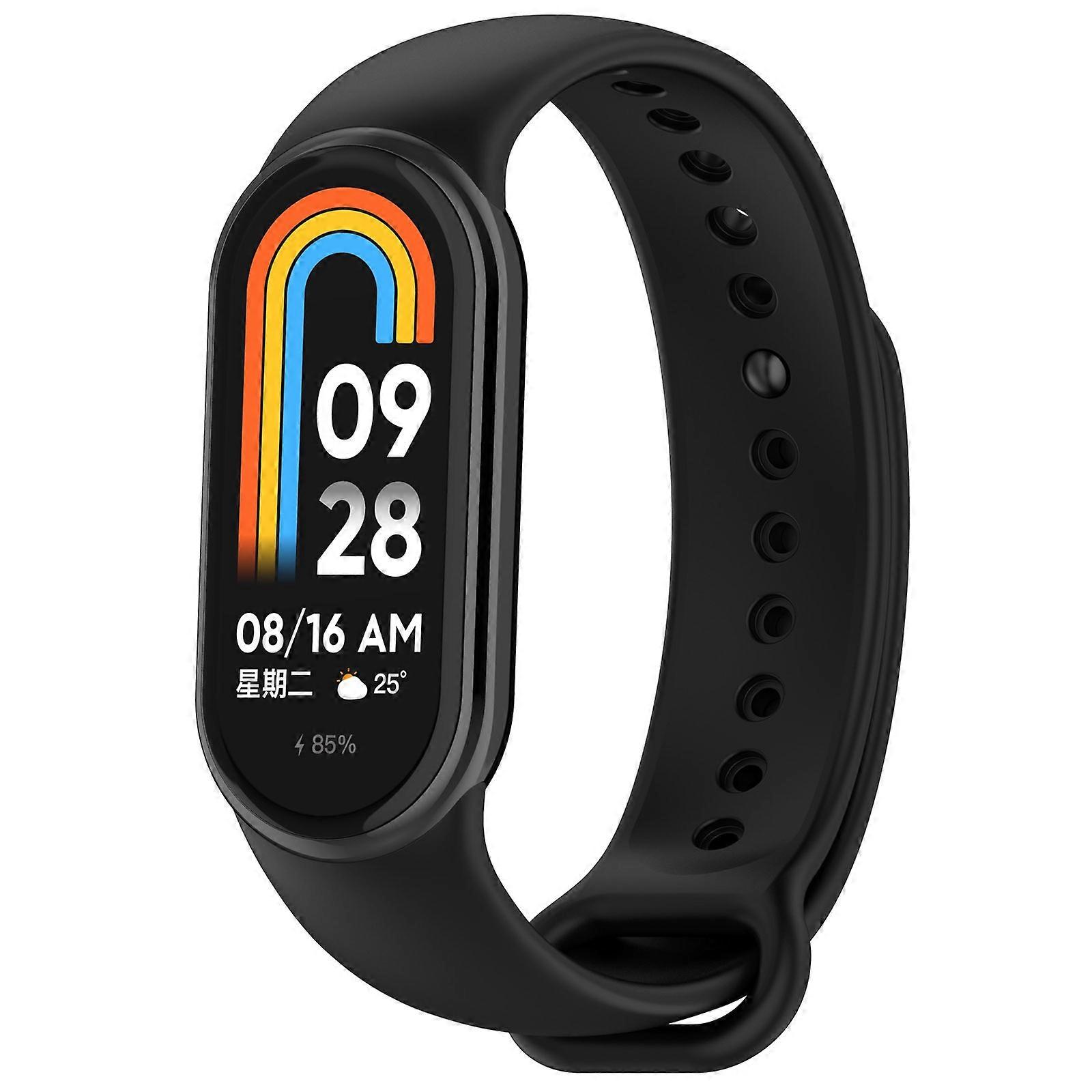 For Xiaomi Smart Band 9 / 9 NFC Metal Connector Solid Color Silicone Watch Band