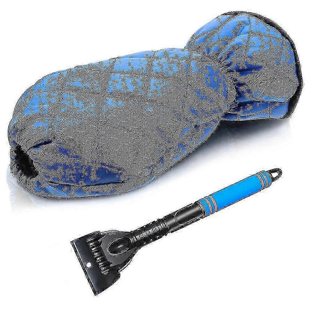 Ice Scraper Windshield Snow Scrapers With Waterproof Snow Remover1set-blue