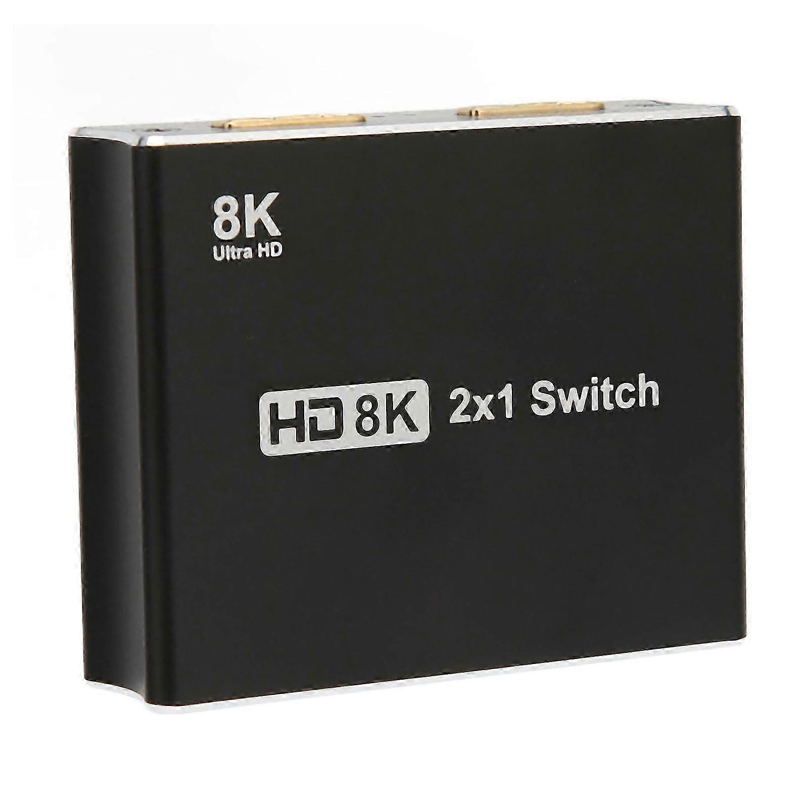 Hd Multimedia Interface Switch High Speed 48gbps 8k 60hz 2 In 1 Out Switch For Hdtv Projector Computer