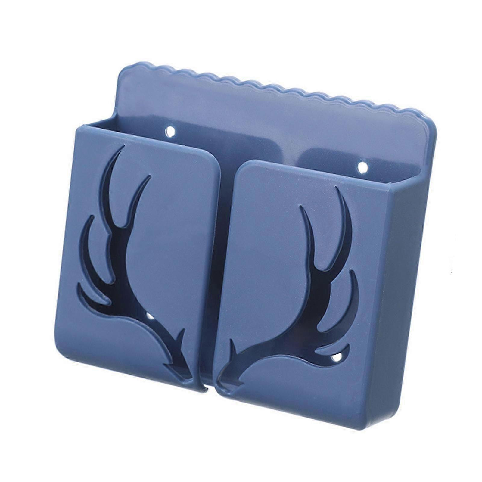 Mobile Phone Holder Multi-function Wall Mounted Creative Antlers Remote Control Storage Box Organizer for Home