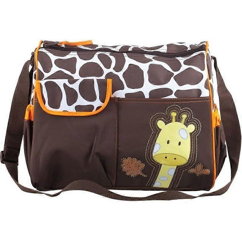 TRIXES Baby Changing Bag - Giraffe Design - 7 Pockets - Adjustable Strap