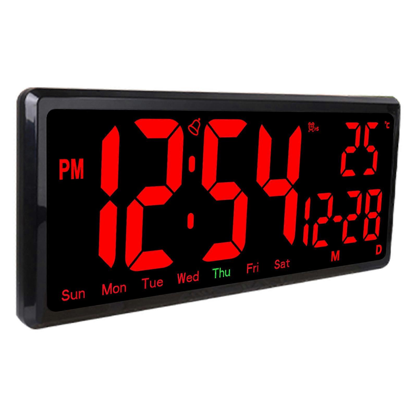 LED Display Electronic Alarm Clock with Date Temperature Function for Home Offices Use Contemporary Home Aesthetic