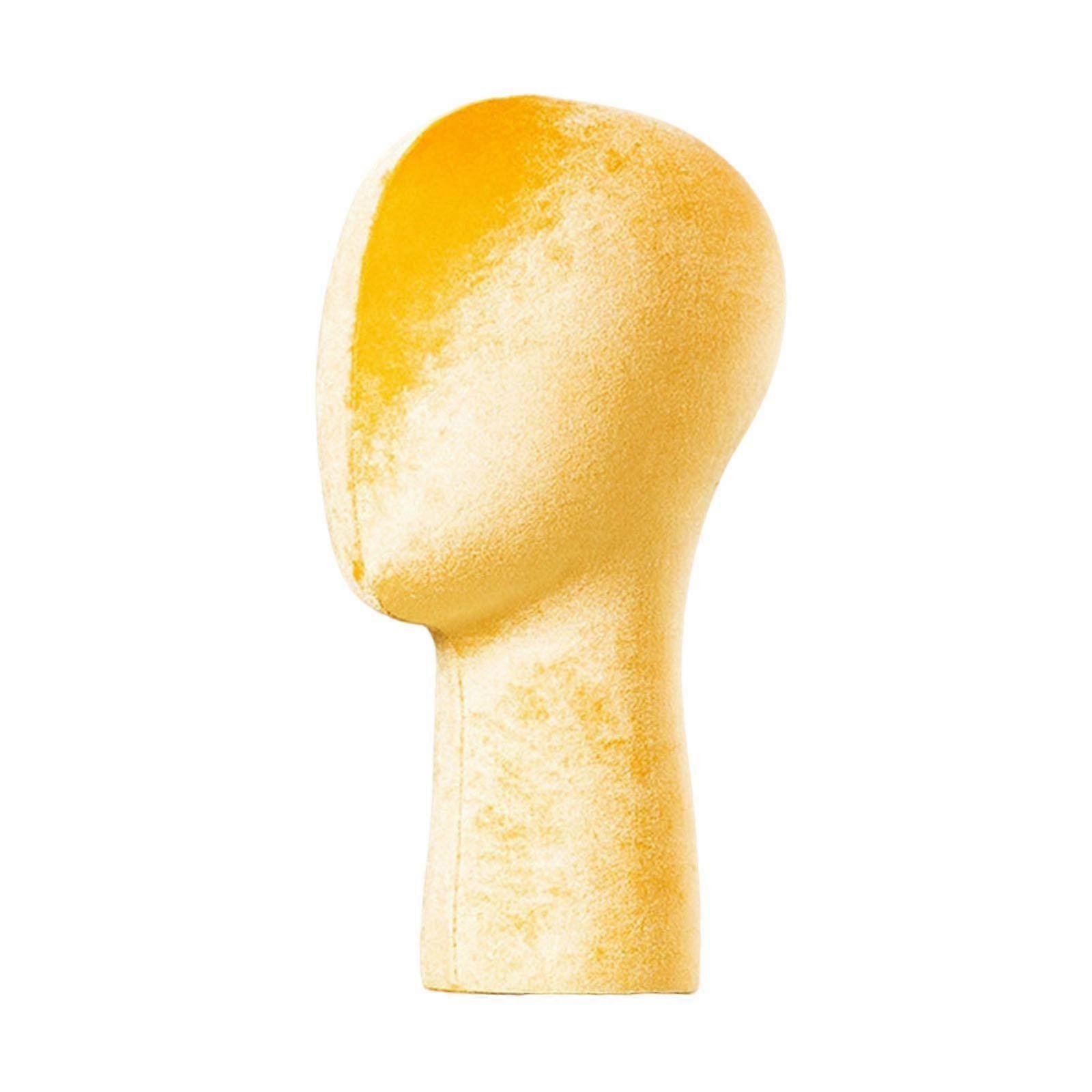 Mannequin Head Multipurpose Wig Display Holder for Home Salon Styling Drying Yellow