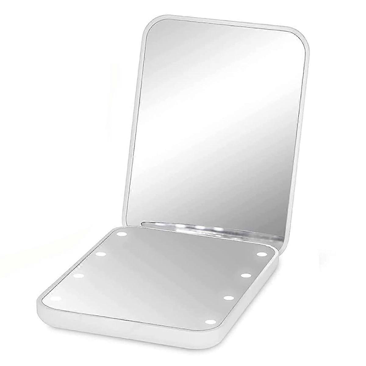 Pocket mirror, magnifying LED compact travel makeup mirror for purse, portable, folding, handheld