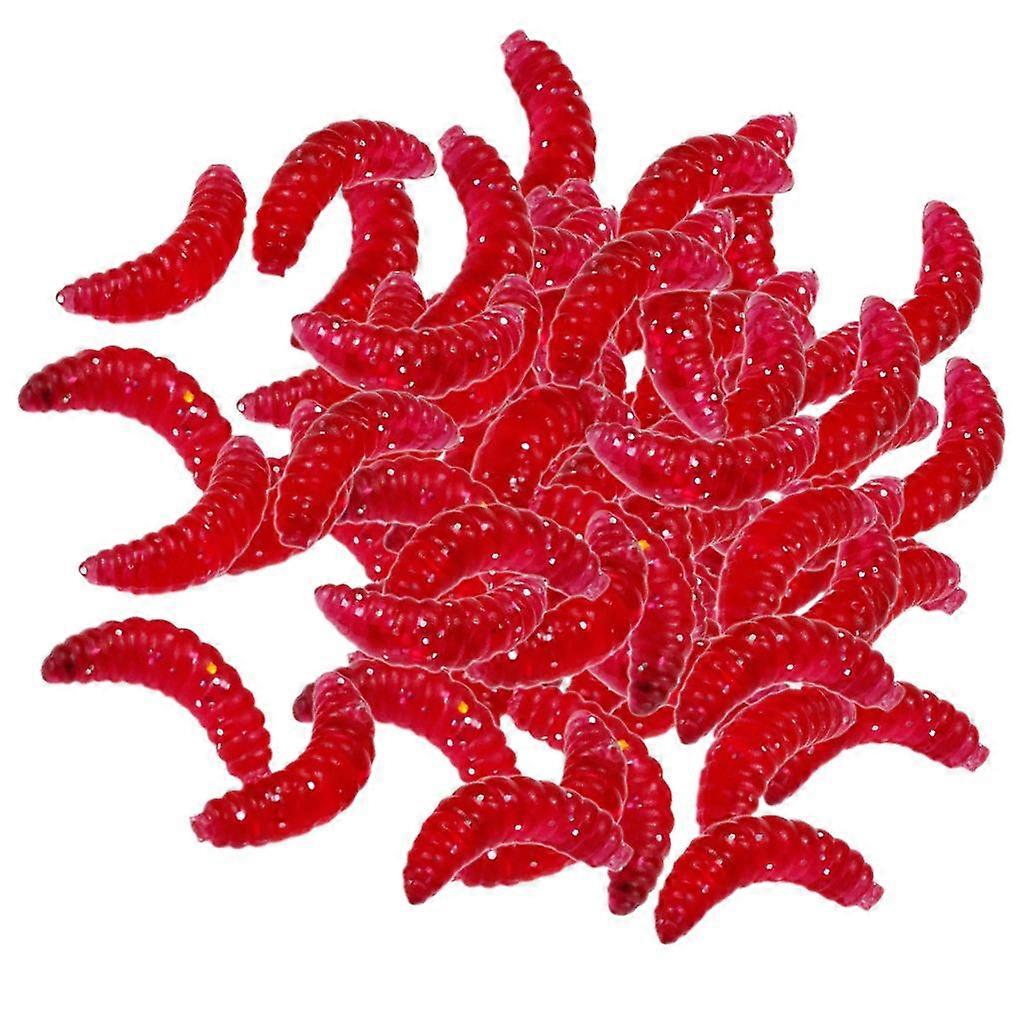 100 Pieces/Set Fishing Soft Grub Worm Bread Bug Maggots Baits