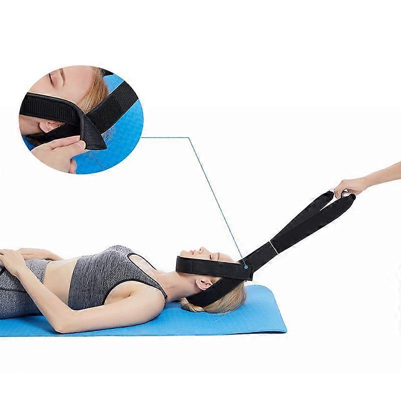 Neck Stretcher Strap - Decompression Device for Spine Chiropractic, Neck Discomfort & Headache Relief with Comfortable Handle